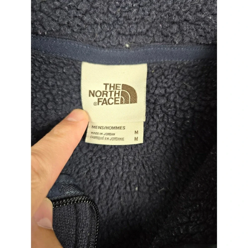 The North Face Full‎ Zip Fleece Jacket Mens Size M Fit S Blue Two Tone Outdoor